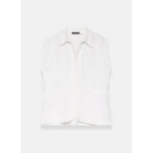Mint Velvet Ivory Linen Trim Resort Shirt